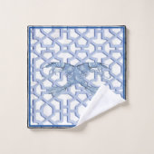 Dans van de blauwe garnaal  bad handdoek (Wasdoekje)