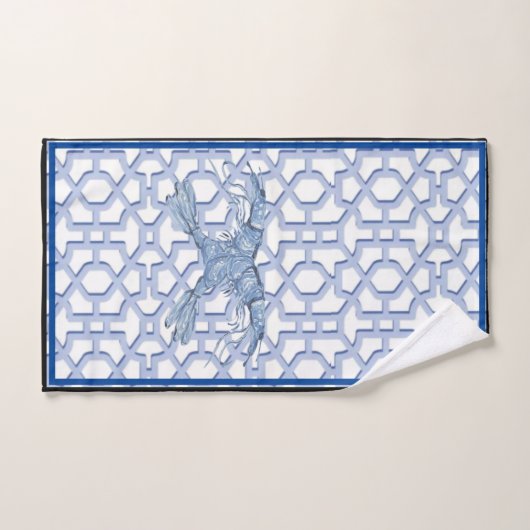 Dans van de blauwe garnaal  bad handdoek (Handdoek)