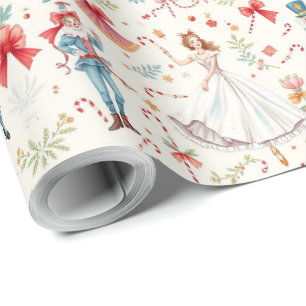 Dans van de Clowns Clara Ballet Waterverf Cadeaupapier