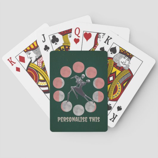 Dans van de Doden: Maanverlichte Maskerade Pokerkaarten (Achterkant)