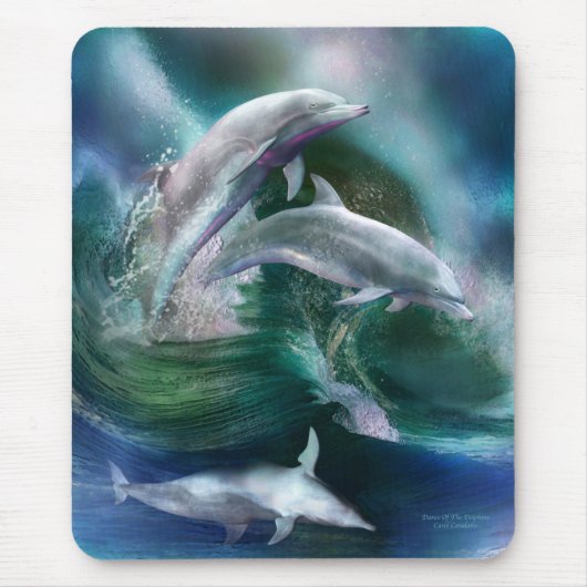 Dans van de Dolphins Art Mousepad Muismat (Voorkant)