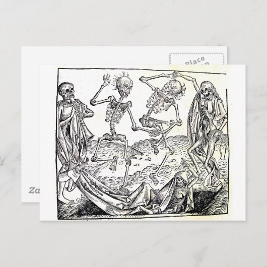 Dans van de dood briefkaart (Voorkant / Achterkant)