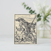 Dans van de dood, het Briefkaart van de peddel (Staand voorkant)