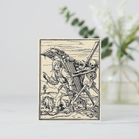 Dans van de dood, het Briefkaart van de peddel (Staand voorkant)