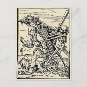 Dans van de dood, het Briefkaart van de peddel