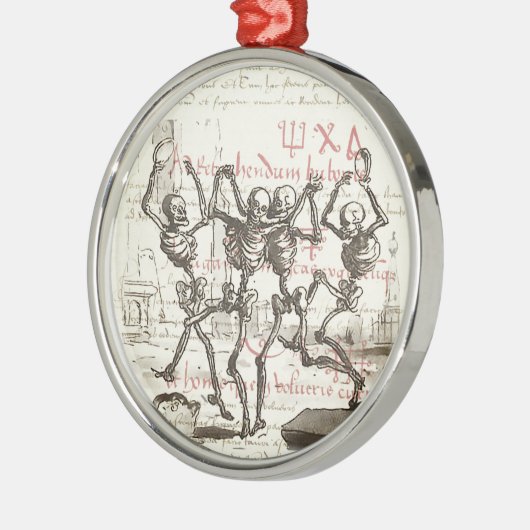 Dans van de Dood Skelet Kerst Ornament (Links)