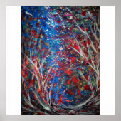 Dans van de Elementen (Abstract 52x52 Canvas) Poster (Voorkant)