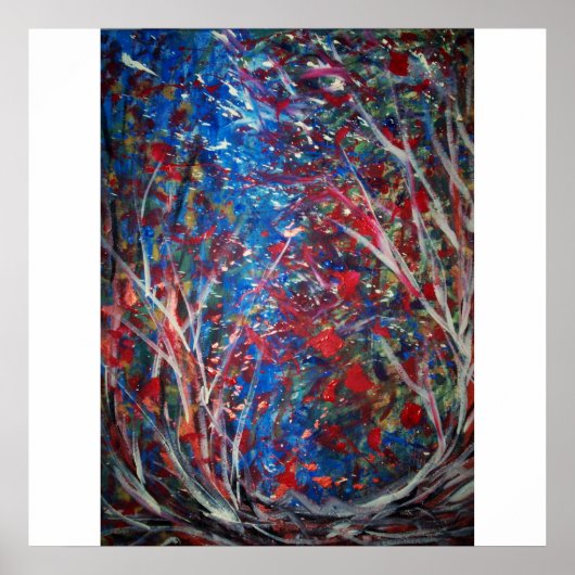 Dans van de Elementen (Abstract 52x52 Canvas) Poster (Voorkant)