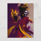 Dans van de Geest – Expressieve Abstracte Figuur Briefkaart (Voorkant)