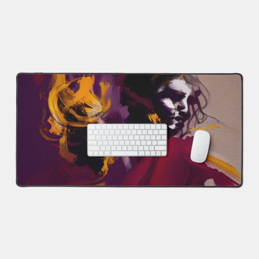 Dans van de Geest – Expressieve Abstracte Figuur Bureaumat (Keyboard & Muis)