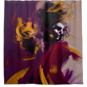Dans Van De Geest – Expressieve Abstracte Figuur Douchegordijn (Voorkant)