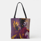Dans van de Geest – Expressieve Abstracte Figuur Tote Bag (Achterkant)