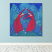 Dans van de heksen, pastelschilderij, fantasiekuns canvas afdruk (Insitu (Houten vloer))