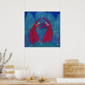 Dans van de heksen, pastelschilderij, fantasiekuns poster (Keuken)