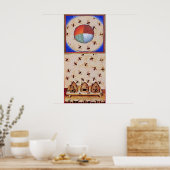 DANS VAN DE HONIJNEN MET VIER ELEMENTEN POSTER (Keuken)