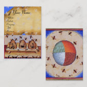 DANS VAN DE HONIJNEN MET VIER ELEMENTEN VISITEKAARTJE (Voorkant / Achterkant)