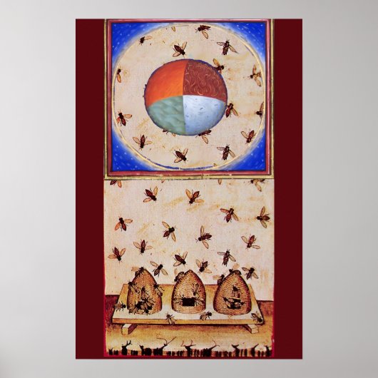 DANS VAN DE HONINGBIJEN MET VIER ELEMENTEN POSTER (Voorkant)