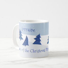 Dans van de kerstbomen koffiemok