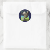 Dans van de Manatee Ronde Sticker (Tas)