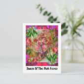 Dans van de roze rozen briefkaart (Staand voorkant)
