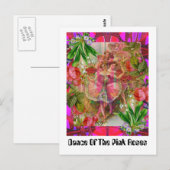 Dans van de roze rozen briefkaart (Voorkant / Achterkant)