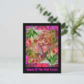 Dans van de roze rozen briefkaart (Staand voorkant)
