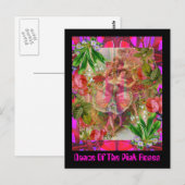 Dans van de roze rozen briefkaart (Voorkant / Achterkant)