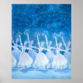 Dans van de Snowflakes Art Print (Voorkant)