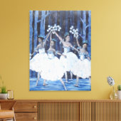 Dans van de Snowflakes Canvas Afdruk (Insitu (Woonkamer))