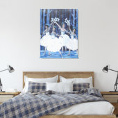 Dans van de Snowflakes Canvas Afdruk (Insitu (Slaapkamer))