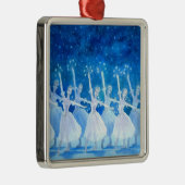 Dans van de Snowflakes Premium voor sierdoeleinden Metalen Ornament (Rechts)