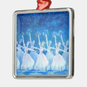 Dans van de Snowflakes Premium voor sierdoeleinden Metalen Ornament (Links)