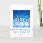 Dans van de Snowflakes Wenskaart w / Quote Feestdagen Kaart (Achterkant)