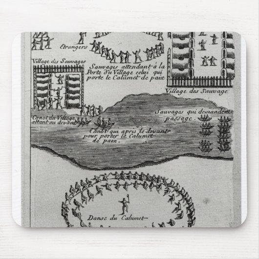 Dans van de vredesleiding van de Iroquois Muismat (Voorkant)