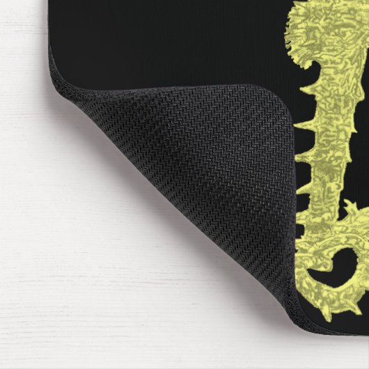 Dans van de zeepaardjes (geel) muismat (Hoek)