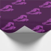 Dans van de zeepaardjes (Paars) Cadeaupapier (Hoek)