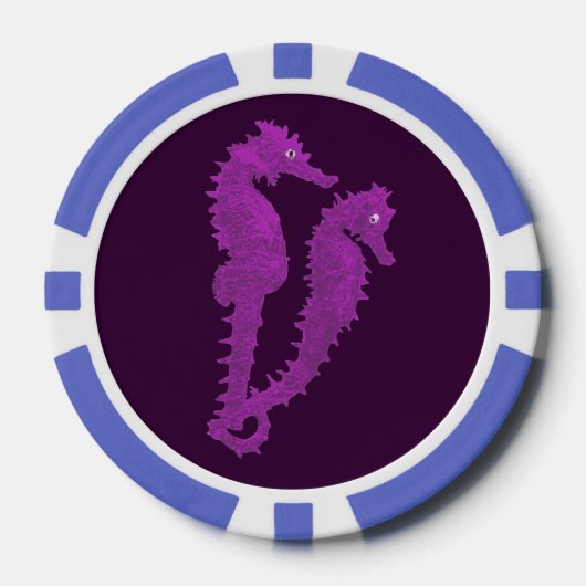 Dans van de zeepaardjes (Paars) Pokerchips (Voorkant)