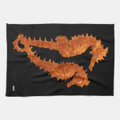 Dans van de zeepaardjes (Sinaasappel) Theedoek (Horizontaal)