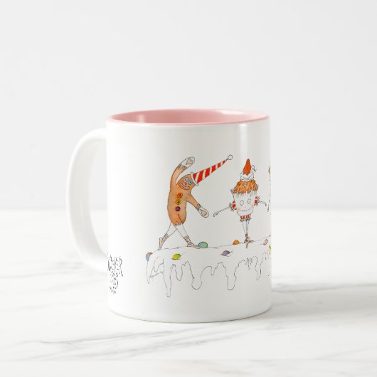Dans van de zoet - de Nutcracker-reeks Tweekleurige Koffiemok (Voorkant links)