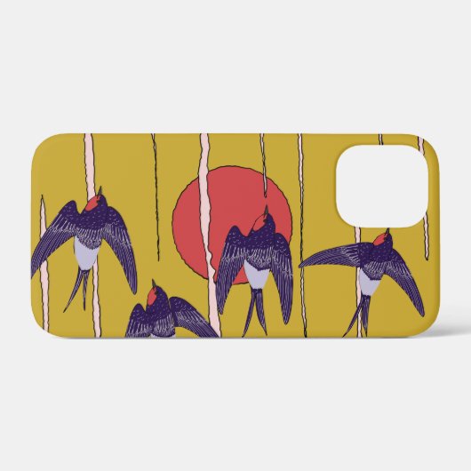 Dans van de zwaluwen Case-Mate iPhone case (Achterkant (horizontaal))