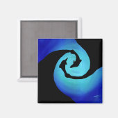 Dans van dolfijnen magneet (Voorkant / Achterkant)