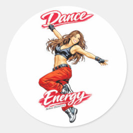 Dans van Energie en Vrijheid Ronde Sticker
