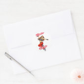 Dans van Energie en Vrijheid Ronde Sticker (Envelop)
