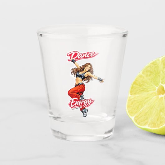 Dans van Energie en Vrijheid Shot Glas (Voorkant)