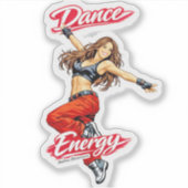 Dans van Energie en Vrijheid Sticker (Voorkant)
