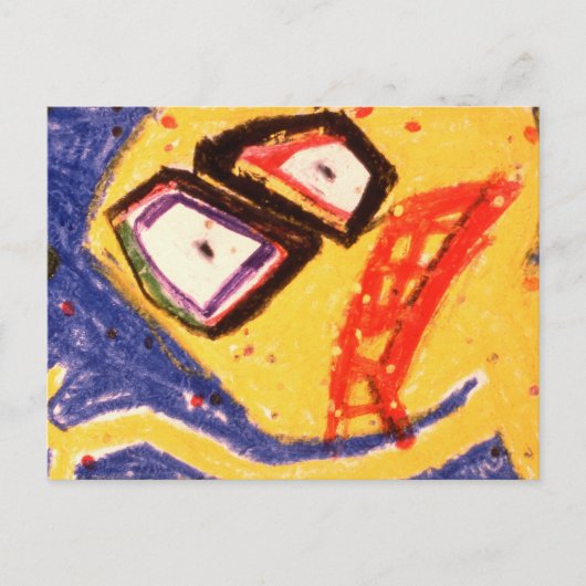 Dans van geblazen glas briefkaart (Voorkant)