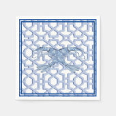 Dans van het Blue Shrimp Paper Bord Servet (Voorkant)