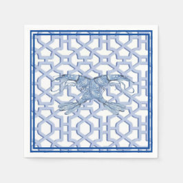 Dans van het Blue Shrimp Paper Bord Servet