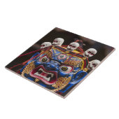 Dans van het masker op Tshechu Festival 2 Tegeltje (Zijkant)