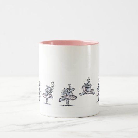 Dans van het olifant tweekleurige koffiemok (Center)